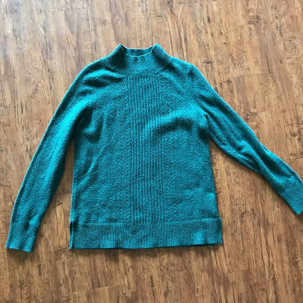 two mock neck sweaters